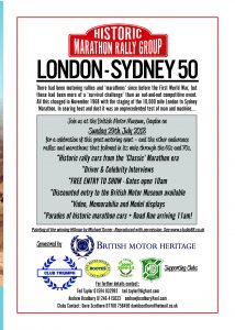London to Sydney 50 flyer back
