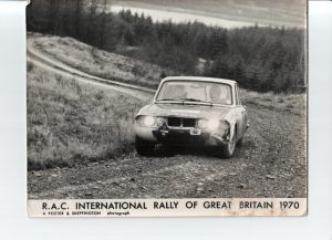 Triumph 2.5PI reg number XJB 304H in 1970 RAC International Rally of GB