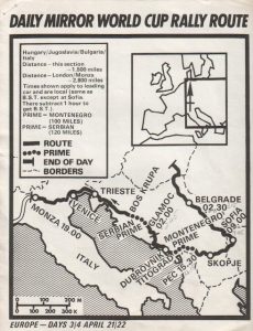 Europe Day 3/4 WCR70 route card