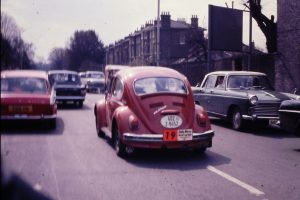 Volkswagon Beetle underway in the 1970 World Cup Rally image 2