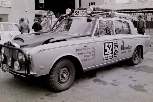 Rolls Royce Silver Shadow car 52 in 1970 World Cup Rally