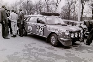 BMC 1800 car 32 in the World Cup Rally 1970
