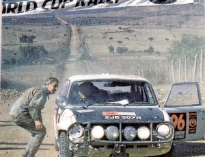 The Red Arrow car at the end of an Argentinian Prime