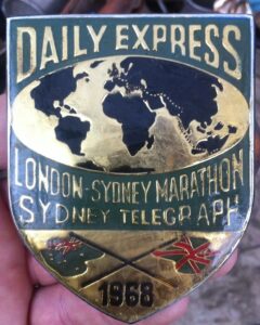 Daily Express London-Sydney metal badge