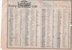 Entry list for the 1993 London to Sydney Marathon Rally