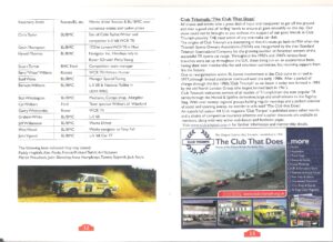 Historic Marathon Rally Show 2015 Programme page 12 and 13