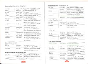 Historic Marathon Rally Show 2015 Programme page 18 and 19