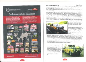 Historic Marathon Rally Show 2015 Programme page 24 and 25