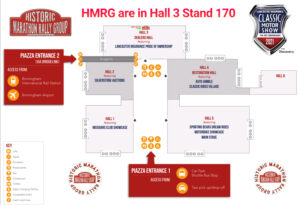 Diagram showing HMRG Stand 170 in Hall 3 at NEC 2022